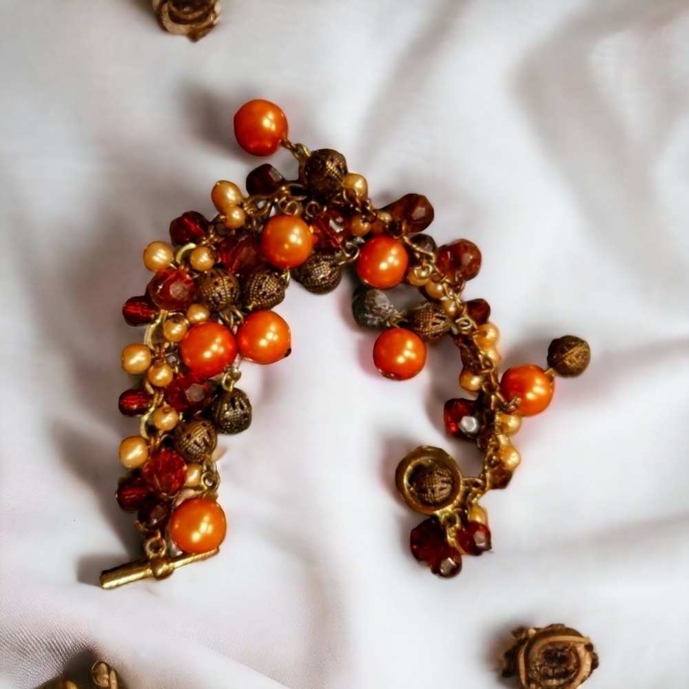Brown ball bracelet